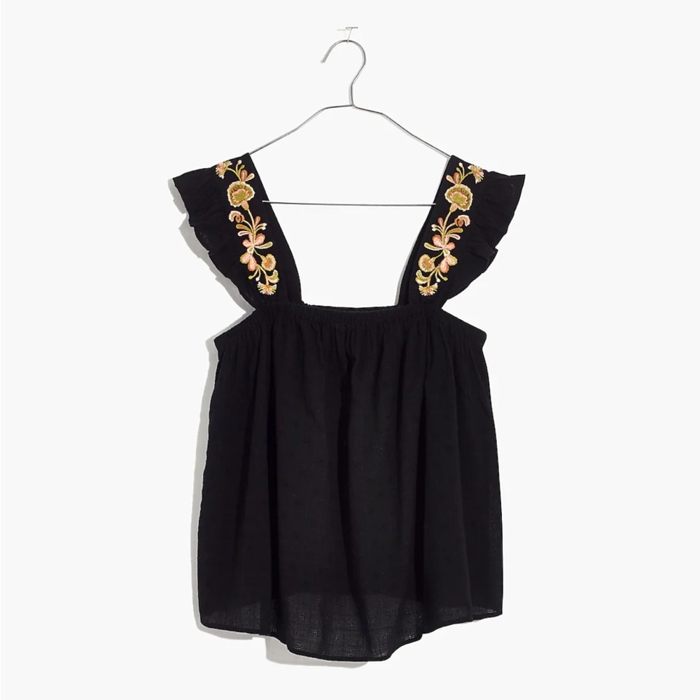 Embroidered-Strap Swing Top - Picture 4 of 7